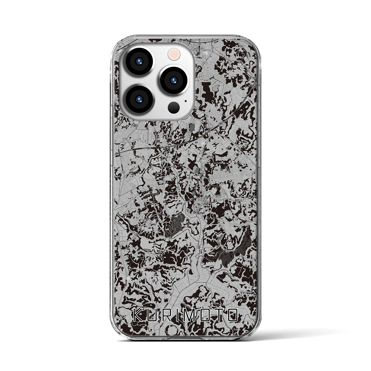 【栗源(千葉県)】地図柄iPhoneケース(クリアタイプ)