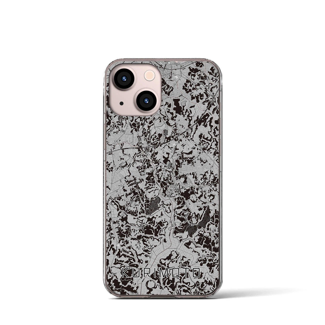 【栗源(千葉県)】地図柄iPhoneケース(クリアタイプ)