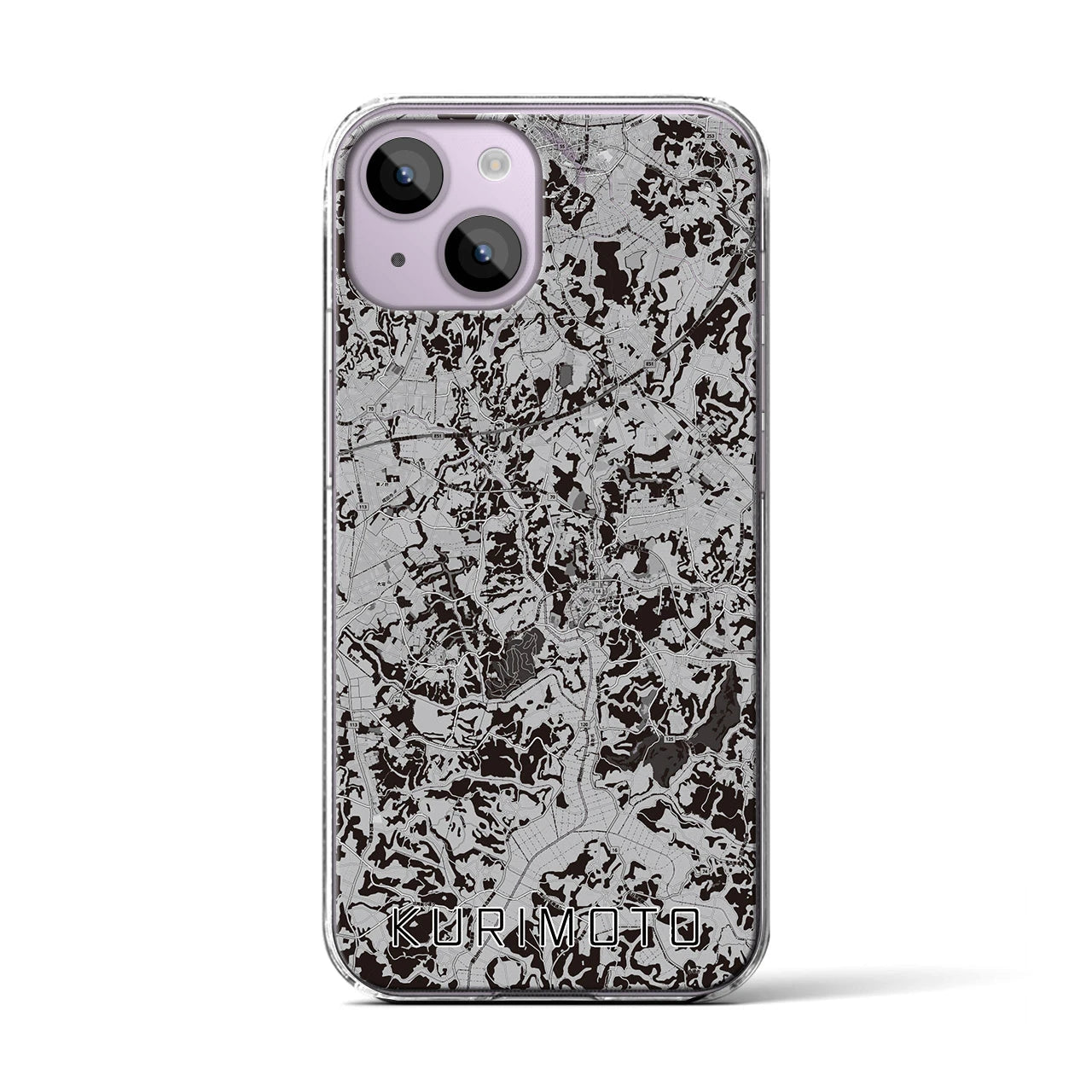 【栗源(千葉県)】地図柄iPhoneケース(クリアタイプ)