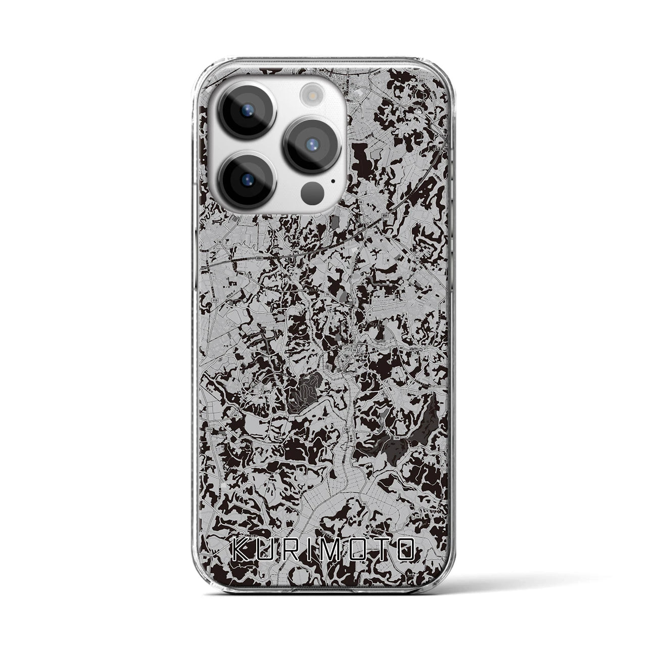 【栗源(千葉県)】地図柄iPhoneケース(クリアタイプ)