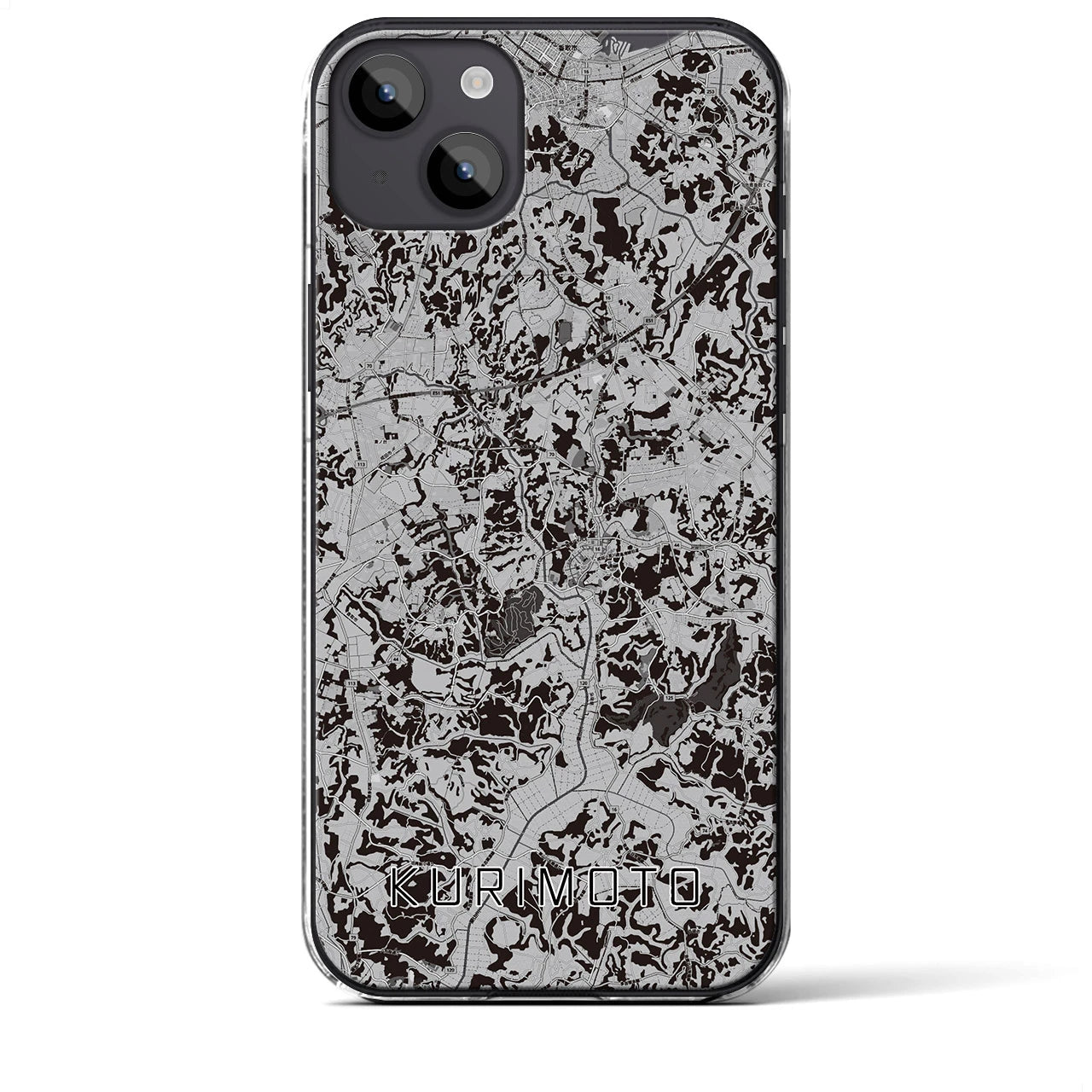 【栗源(千葉県)】地図柄iPhoneケース(クリアタイプ)