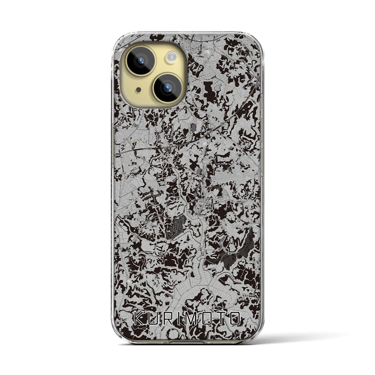 【栗源(千葉県)】地図柄iPhoneケース(クリアタイプ)