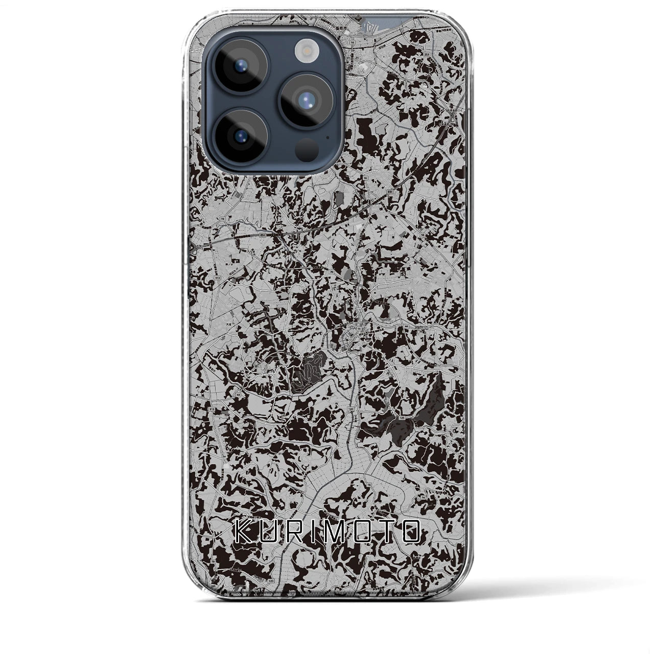 【栗源(千葉県)】地図柄iPhoneケース(クリアタイプ)