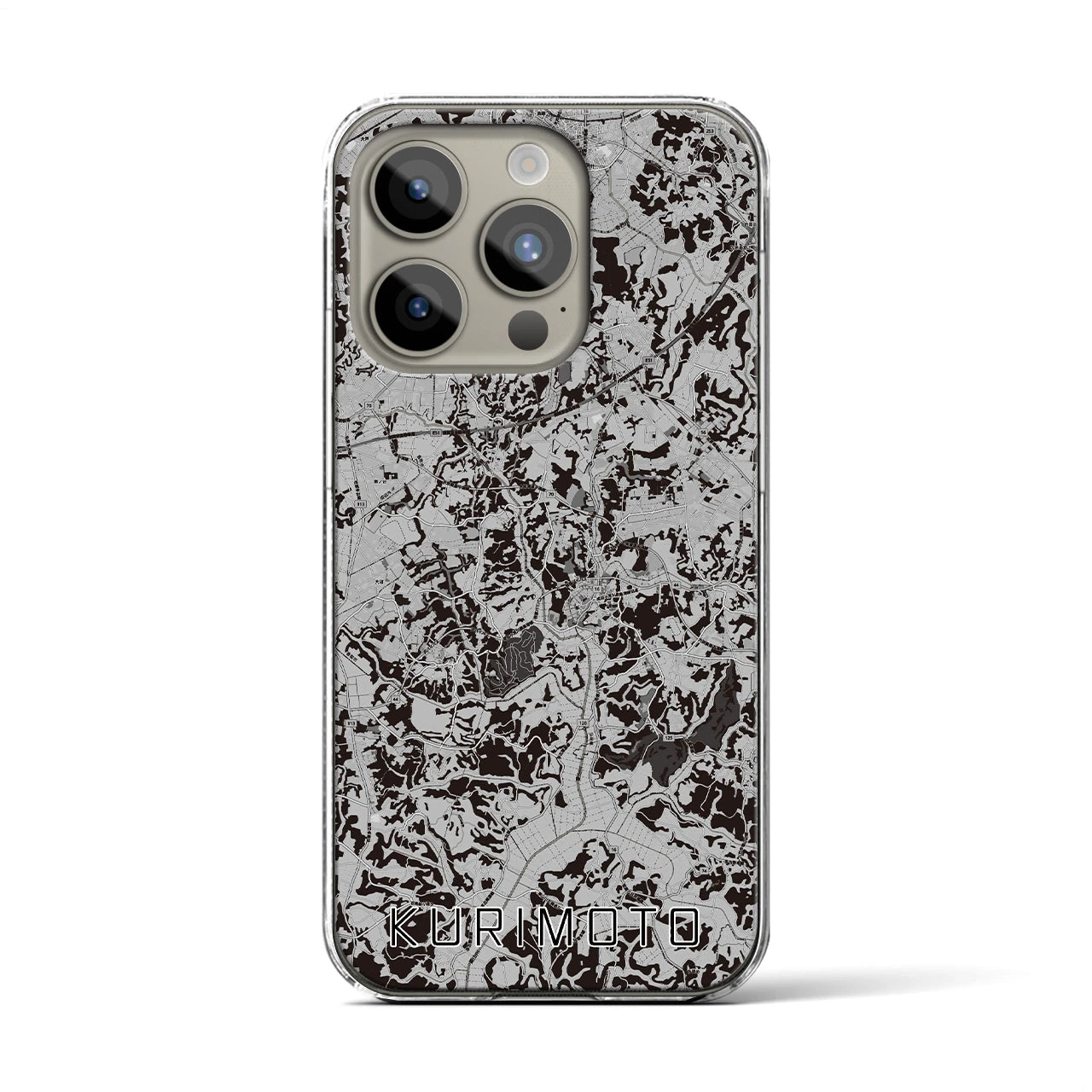 【栗源(千葉県)】地図柄iPhoneケース(クリアタイプ)