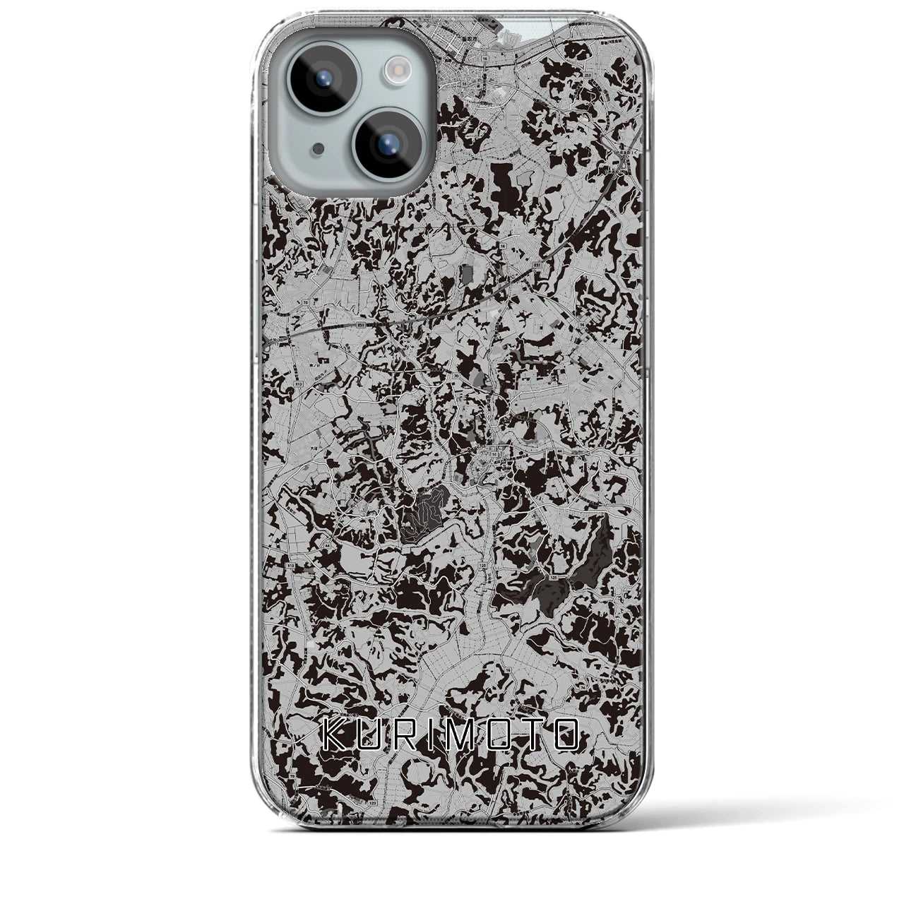 【栗源(千葉県)】地図柄iPhoneケース(クリアタイプ)