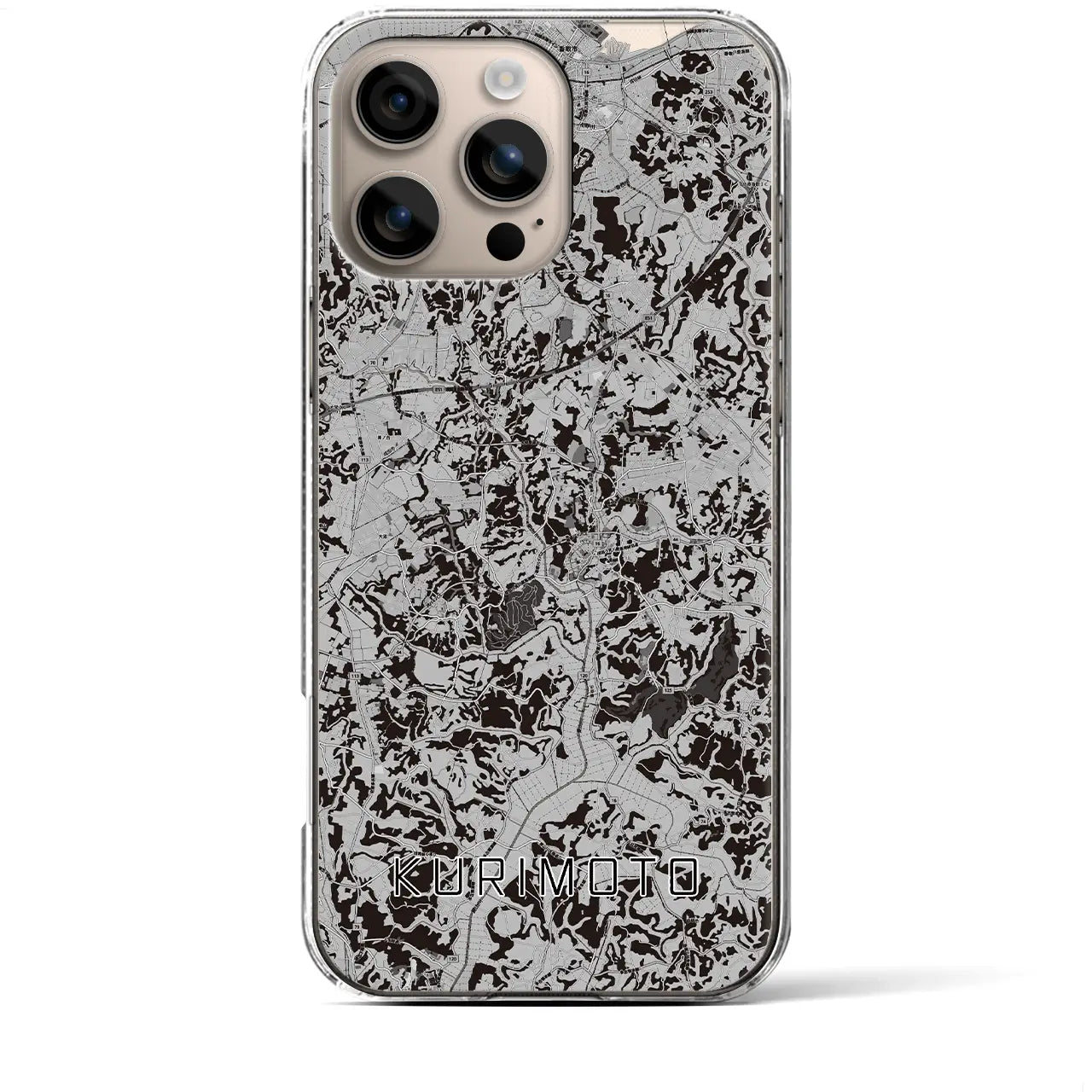 【栗源(千葉県)】地図柄iPhoneケース(クリアタイプ)