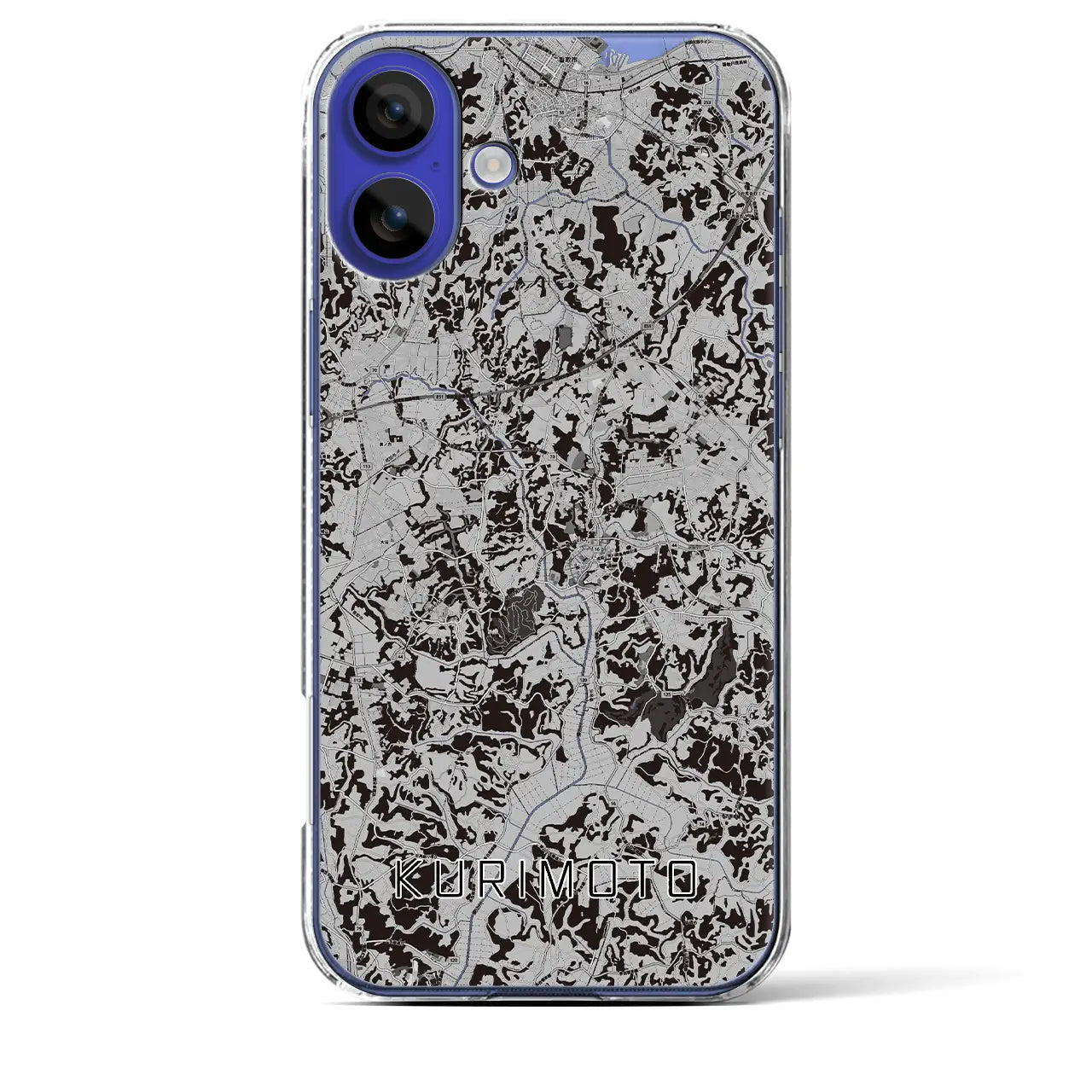 【栗源(千葉県)】地図柄iPhoneケース(クリアタイプ)