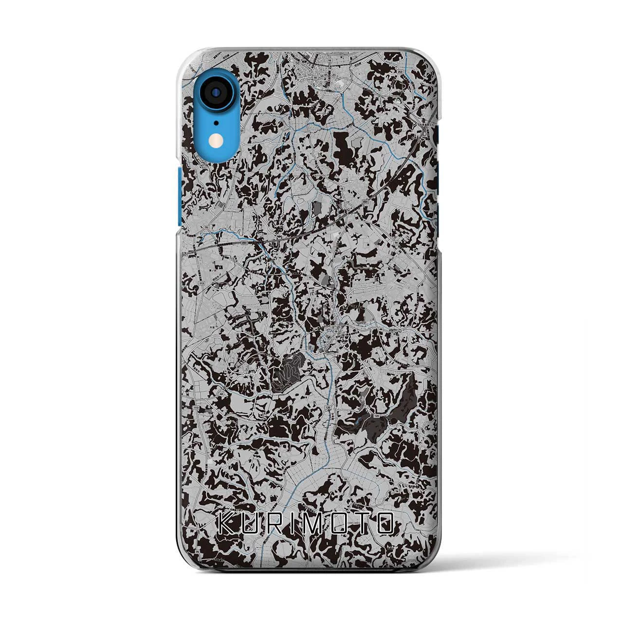 【栗源(千葉県)】地図柄iPhoneケース(クリアタイプ)