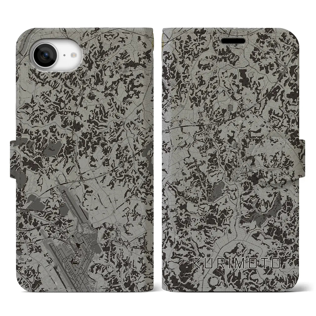 【栗源(千葉県)】地図柄iPhoneケース(手帳タイプ)