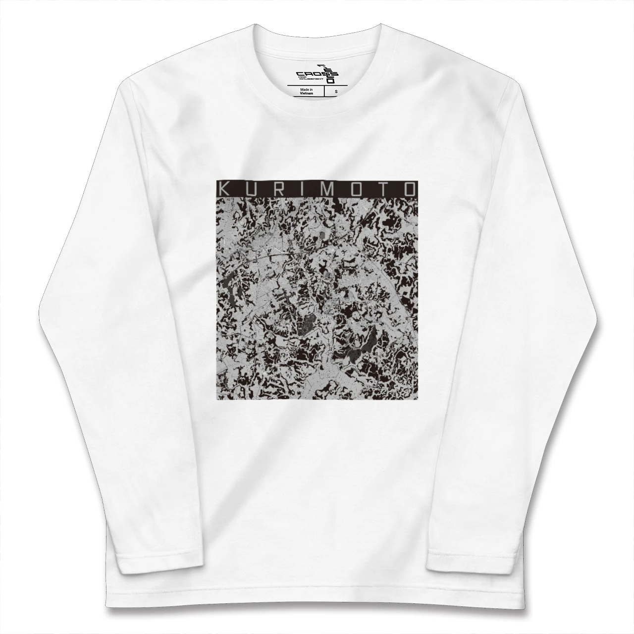 【栗源(千葉県)】地図柄ロングスリーブTシャツ