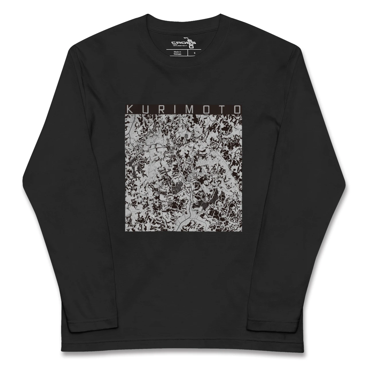 【栗源(千葉県)】地図柄ロングスリーブTシャツ