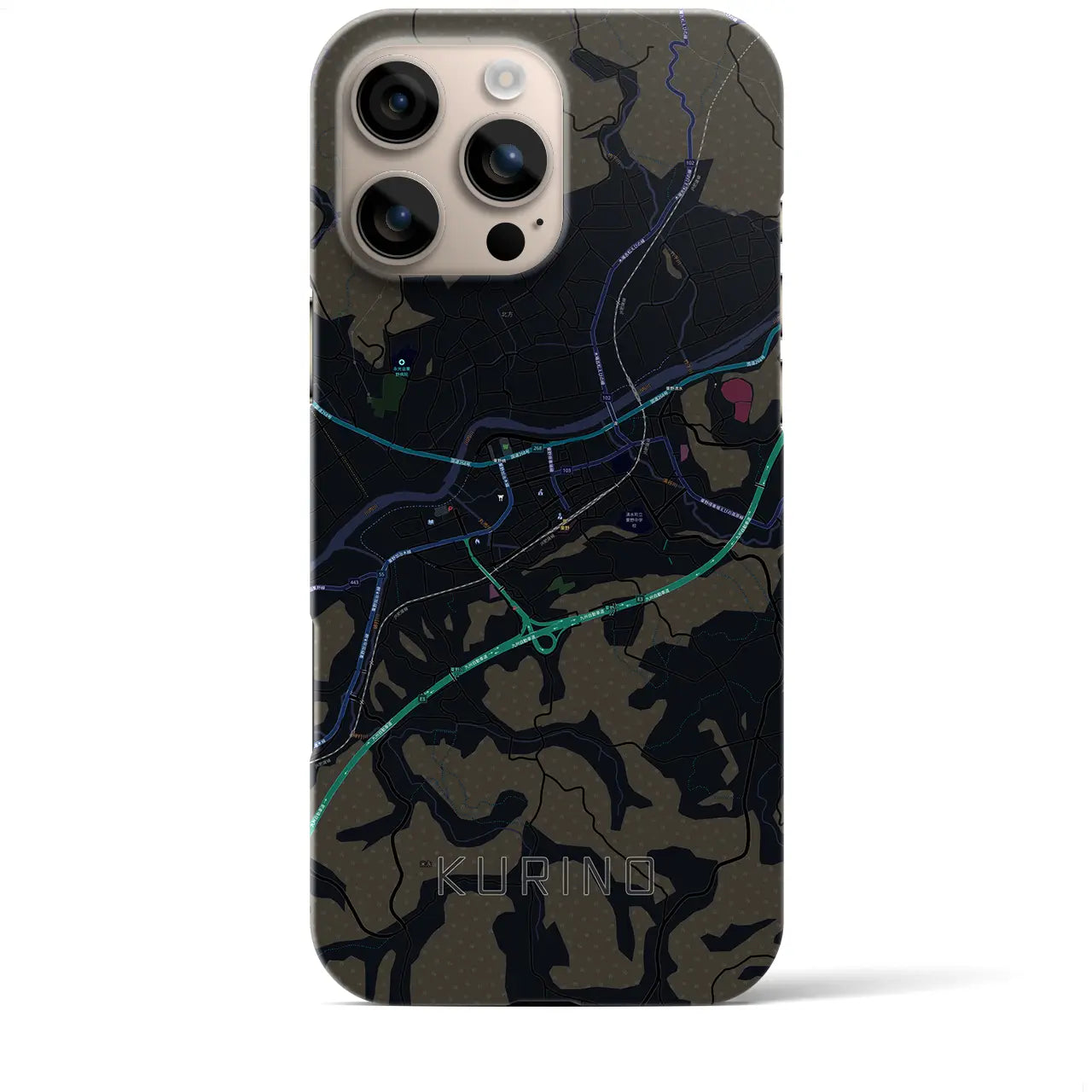 【栗野(鹿児島県)】地図柄iPhoneケース(バックカバータイプ)