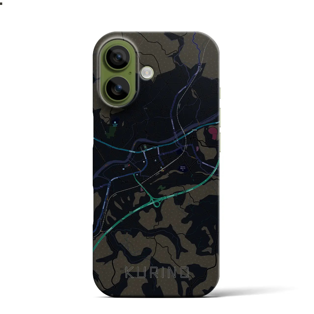 【栗野(鹿児島県)】地図柄iPhoneケース(バックカバータイプ)