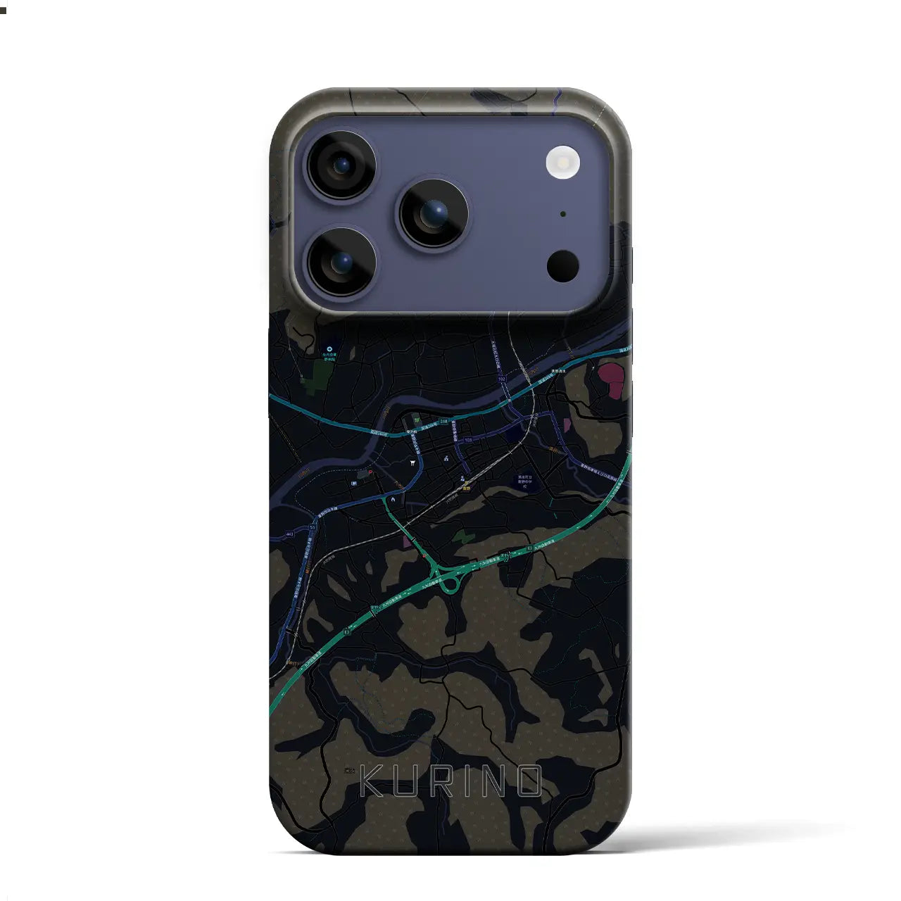 【栗野(鹿児島県)】地図柄iPhoneケース(バックカバータイプ)