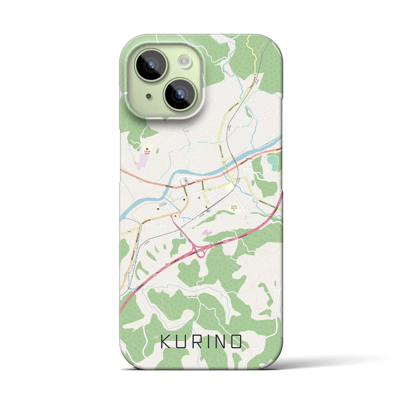 【栗野(鹿児島県)】地図柄iPhoneケース(バックカバータイプ)