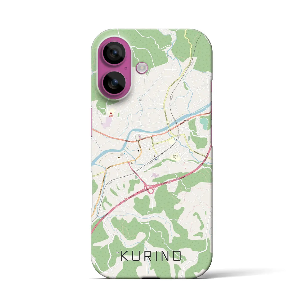 【栗野(鹿児島県)】地図柄iPhoneケース(バックカバータイプ)
