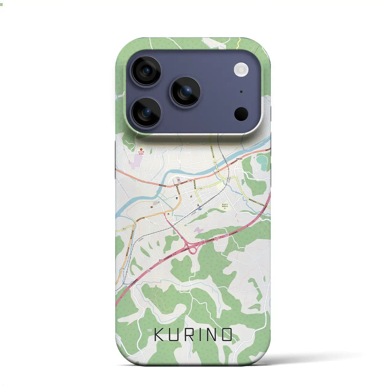 【栗野(鹿児島県)】地図柄iPhoneケース(バックカバータイプ)