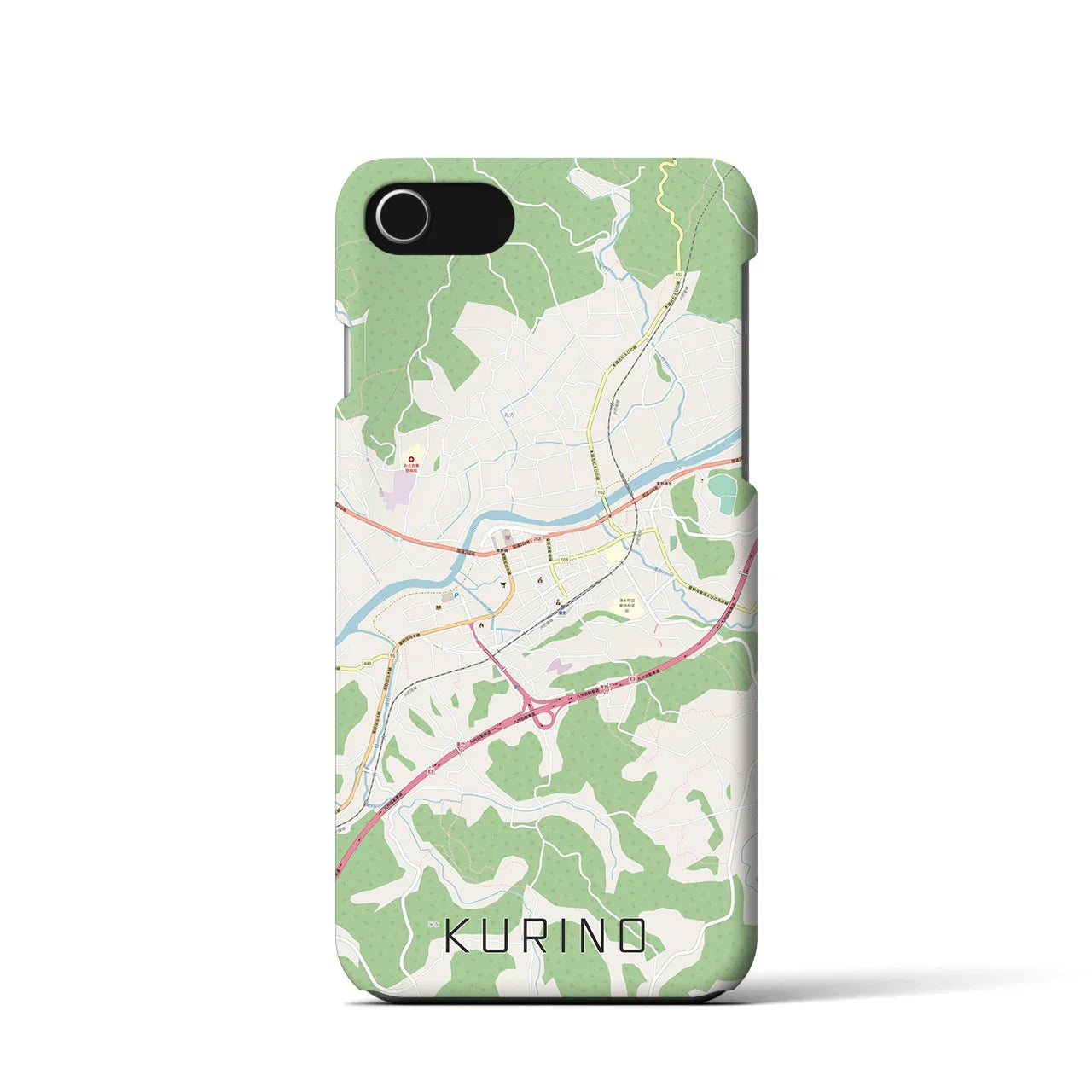 【栗野(鹿児島県)】地図柄iPhoneケース(バックカバータイプ)