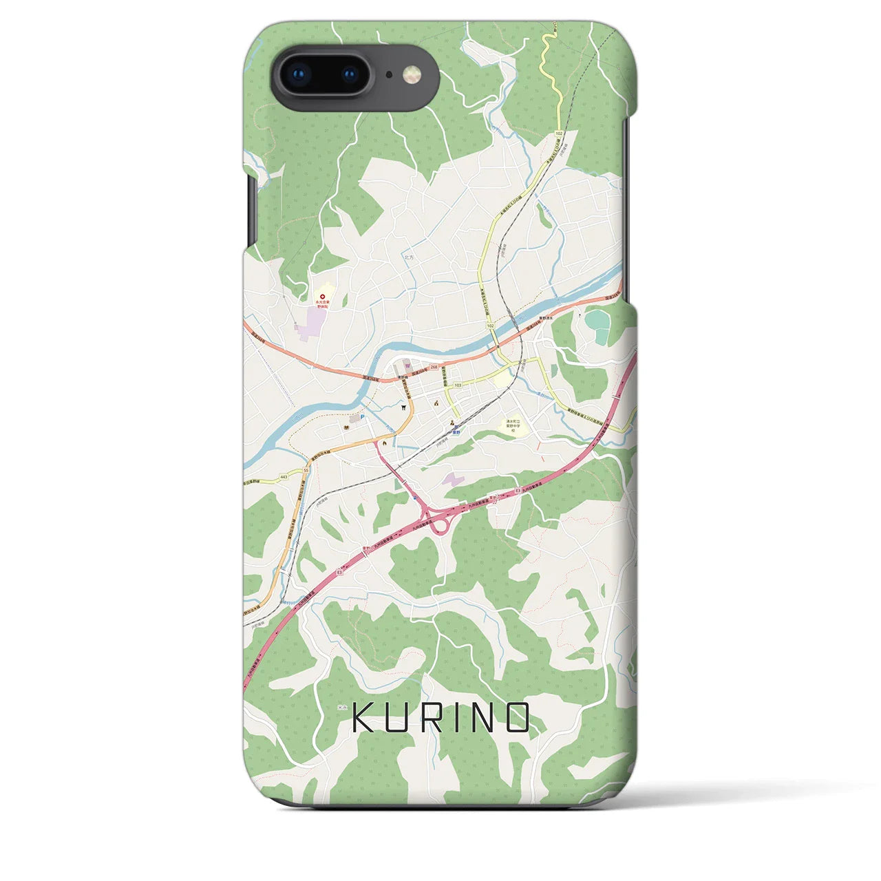 【栗野(鹿児島県)】地図柄iPhoneケース(バックカバータイプ)