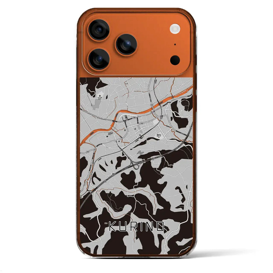 【栗野(鹿児島県)】地図柄iPhoneケース(クリアタイプ)