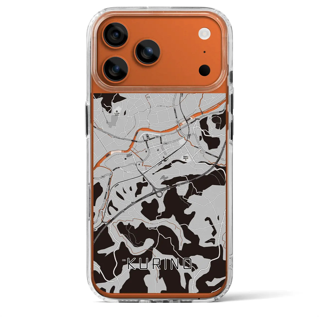 【栗野(鹿児島県)】地図柄iPhoneケース(MagSafeタイプ)