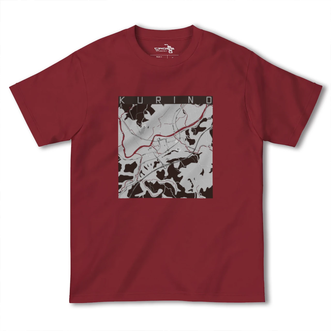 【栗野(鹿児島県)】地図柄ヘビーウェイトTシャツ