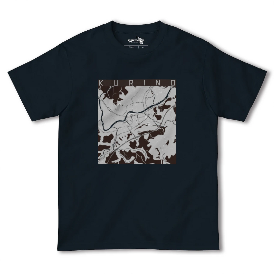 【栗野(鹿児島県)】地図柄ヘビーウェイトTシャツ