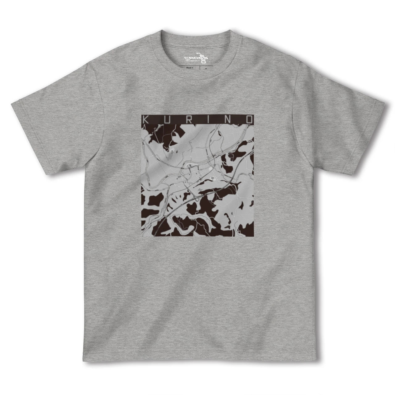 【栗野(鹿児島県)】地図柄ヘビーウェイトTシャツ