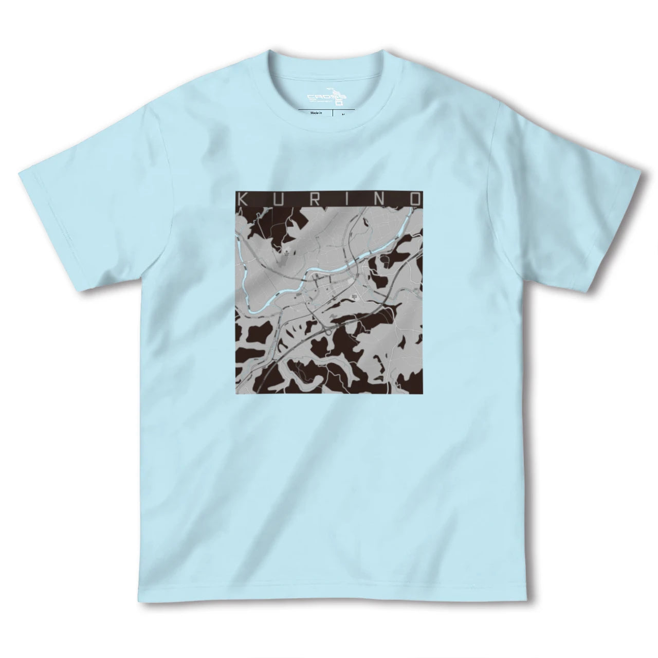 【栗野(鹿児島県)】地図柄ヘビーウェイトTシャツ