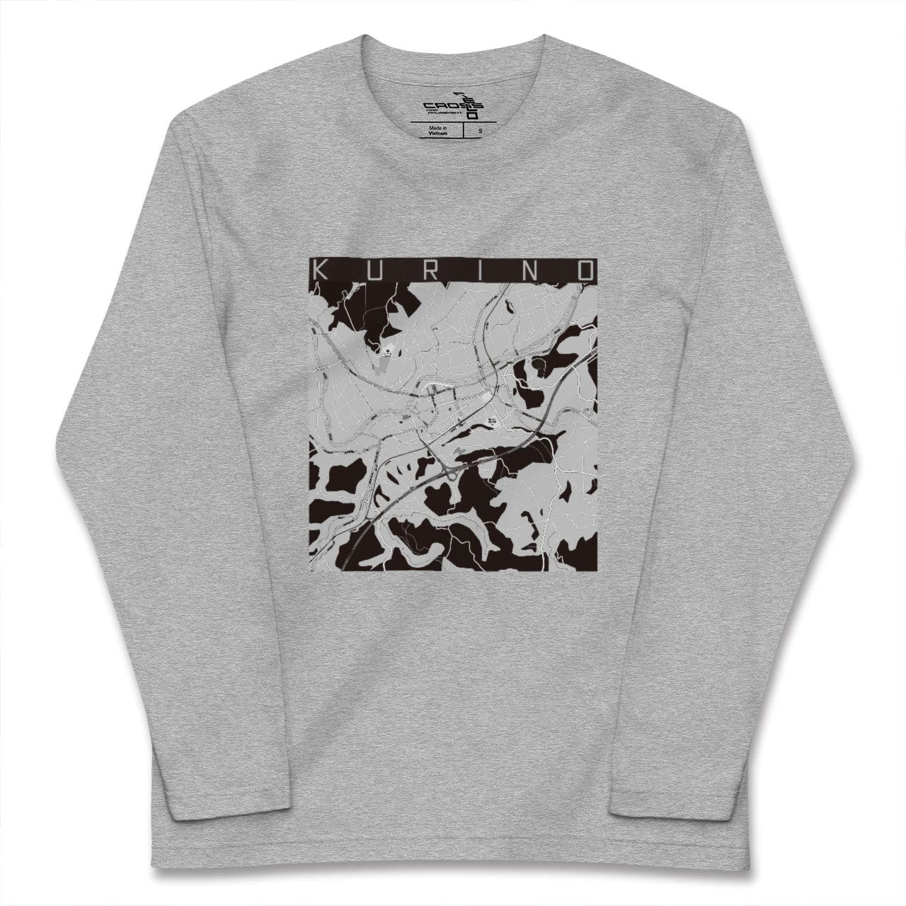 【栗野(鹿児島県)】地図柄ロングスリーブTシャツ