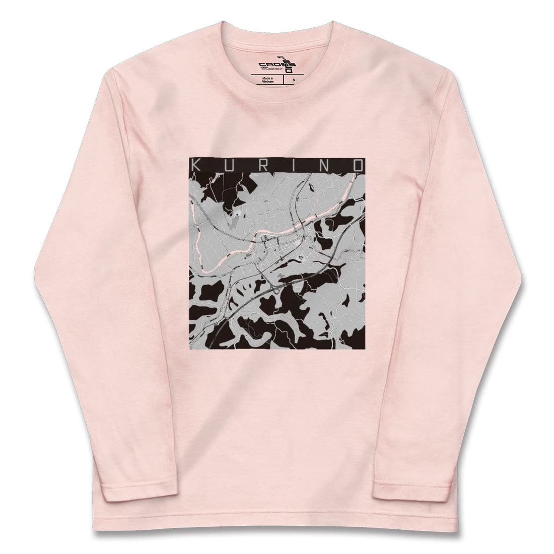 【栗野(鹿児島県)】地図柄ロングスリーブTシャツ