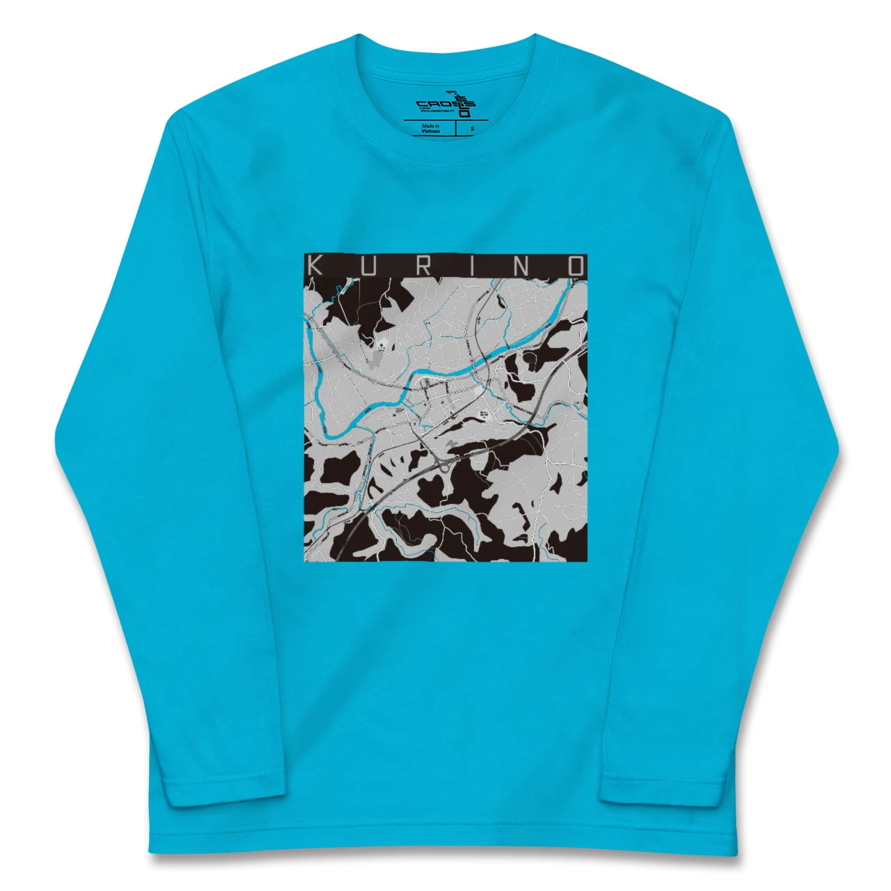 【栗野(鹿児島県)】地図柄ロングスリーブTシャツ