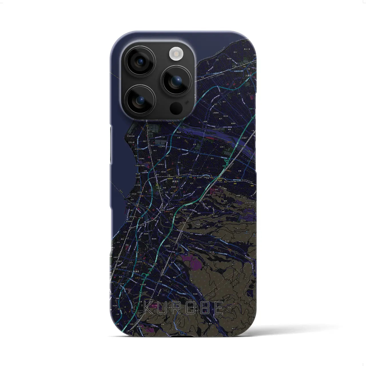 【黒部(富山県)】地図柄iPhoneケース(バックカバータイプ)