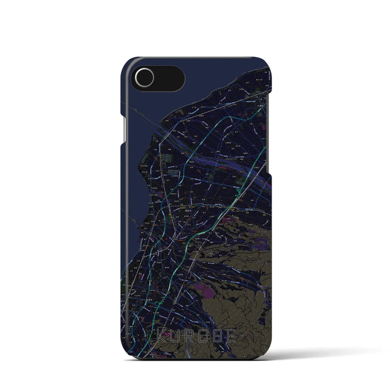 【黒部(富山県)】地図柄iPhoneケース(バックカバータイプ)