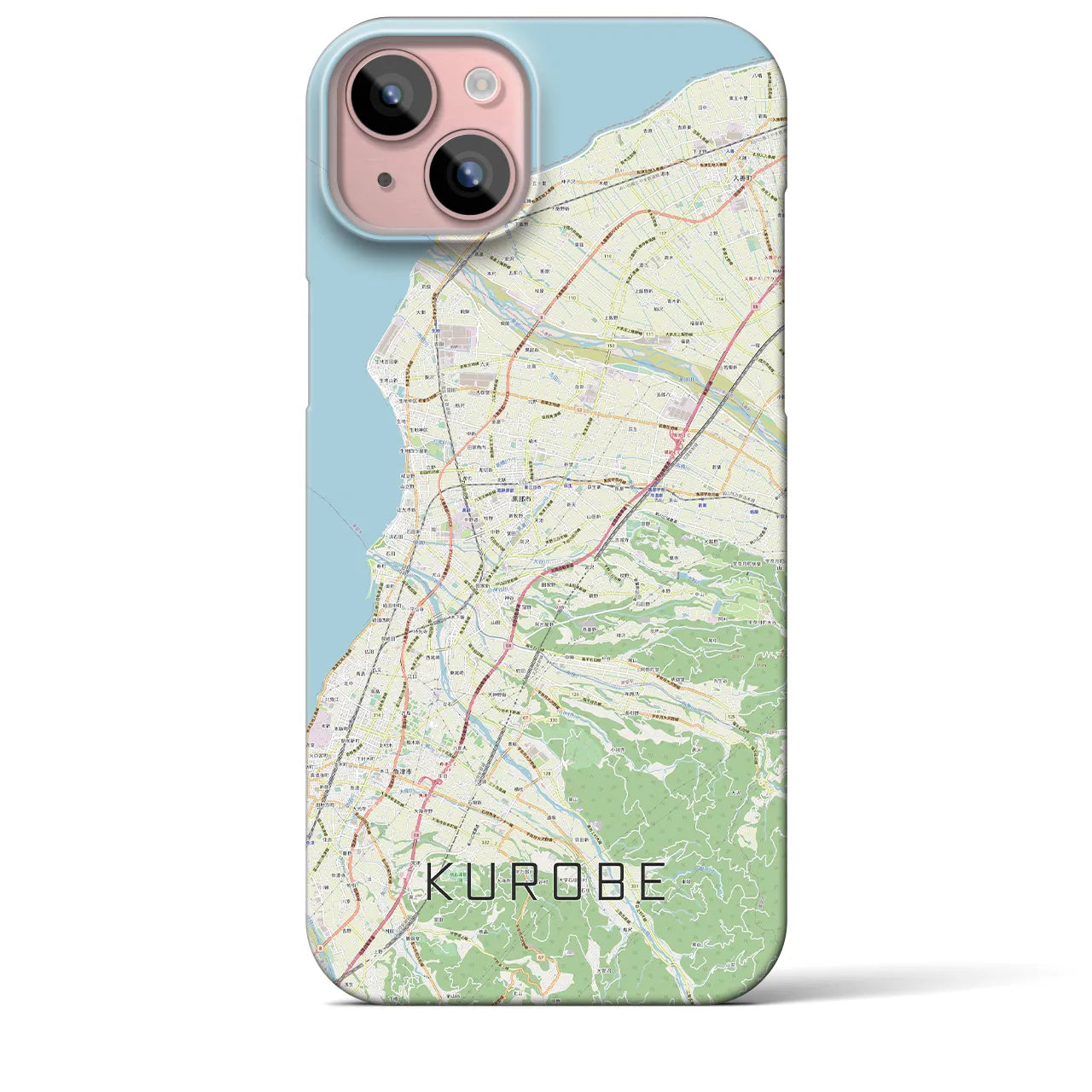 【黒部(富山県)】地図柄iPhoneケース(バックカバータイプ)