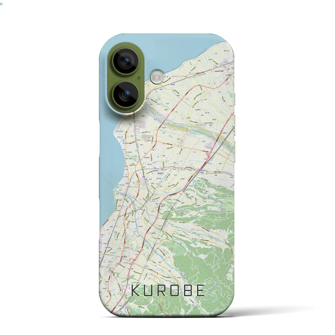 【黒部(富山県)】地図柄iPhoneケース(バックカバータイプ)ブラック・iPhone 17 Pro Max 用