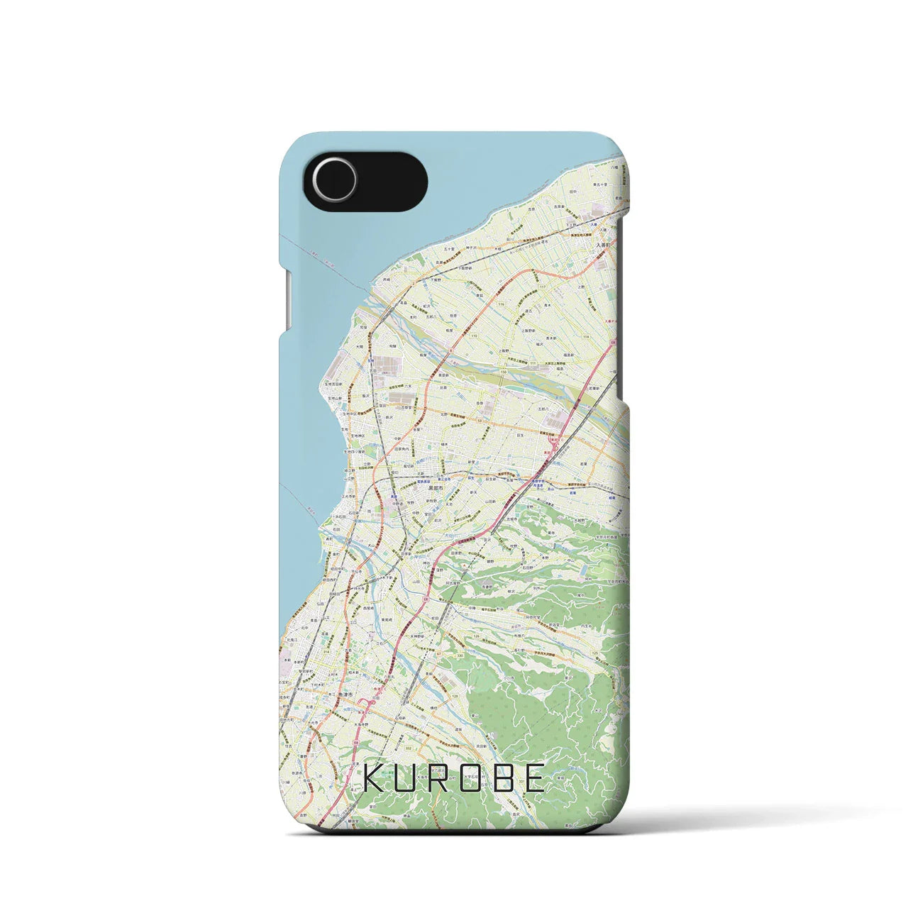 【黒部(富山県)】地図柄iPhoneケース(バックカバータイプ)