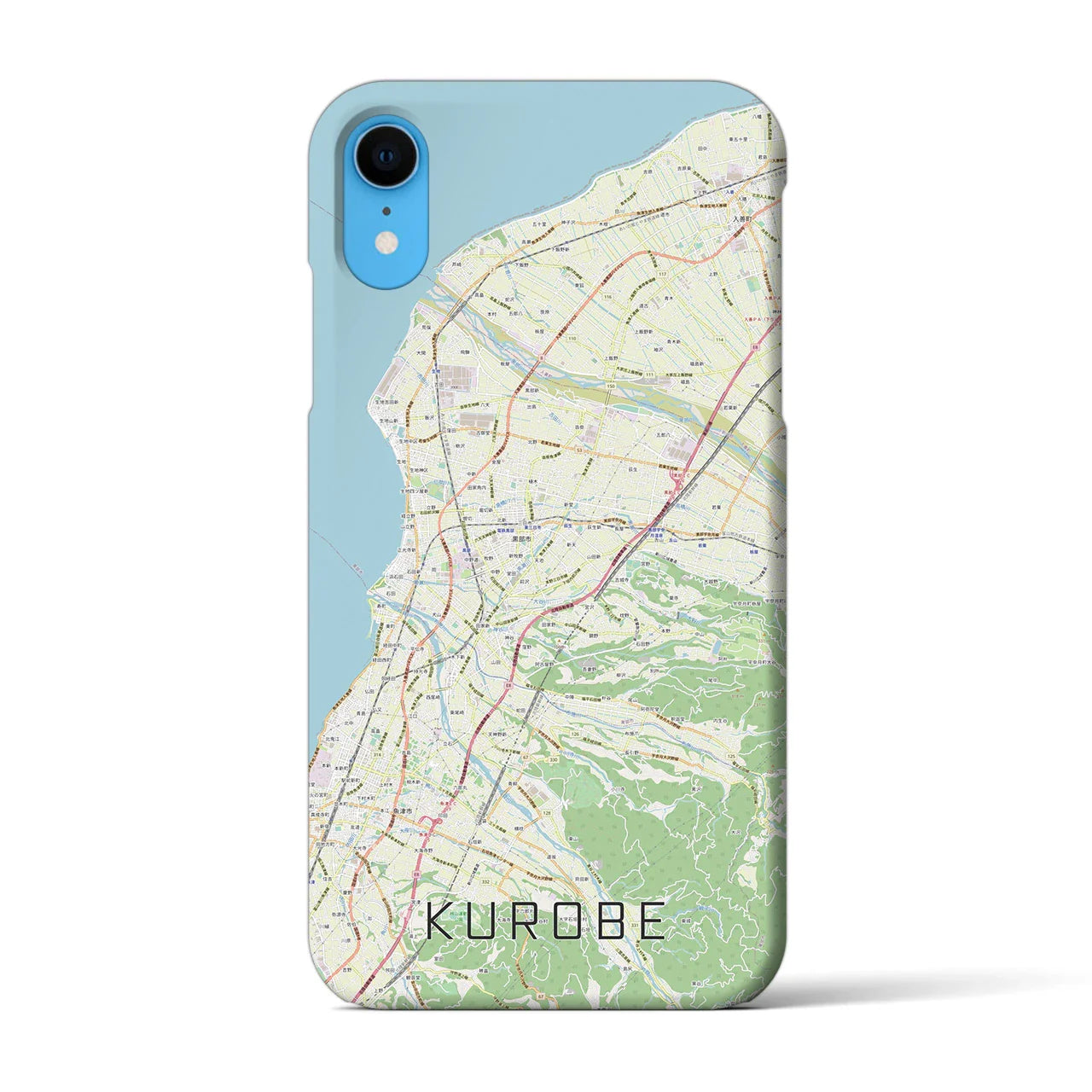 【黒部(富山県)】地図柄iPhoneケース(バックカバータイプ)