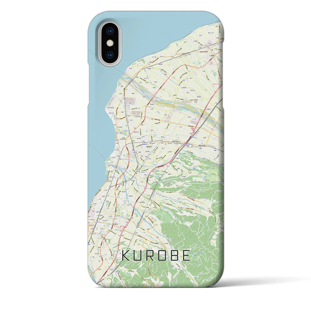 【黒部(富山県)】地図柄iPhoneケース(バックカバータイプ)