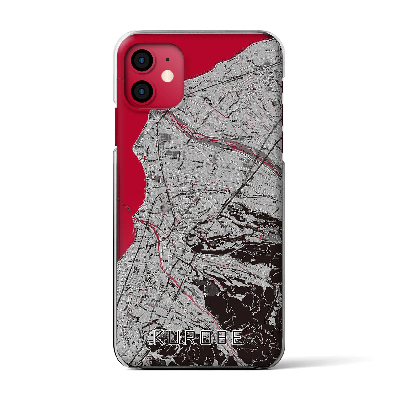 【黒部(富山県)】地図柄iPhoneケース(クリアタイプ)