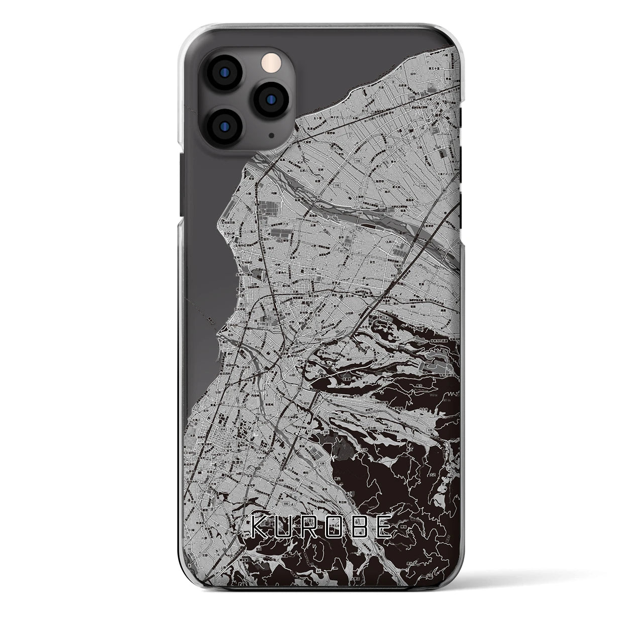 【黒部(富山県)】地図柄iPhoneケース(クリアタイプ)