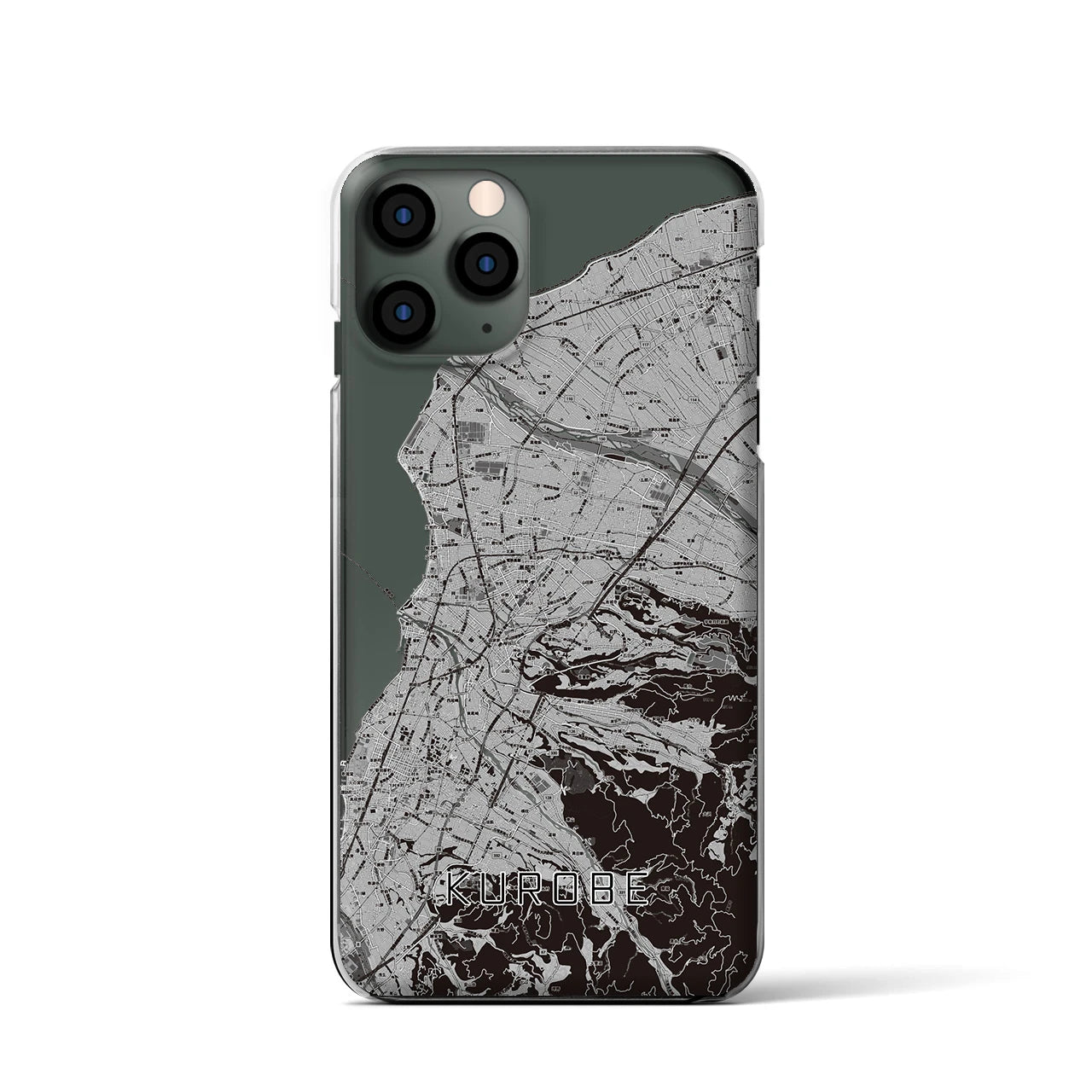 【黒部(富山県)】地図柄iPhoneケース(クリアタイプ)