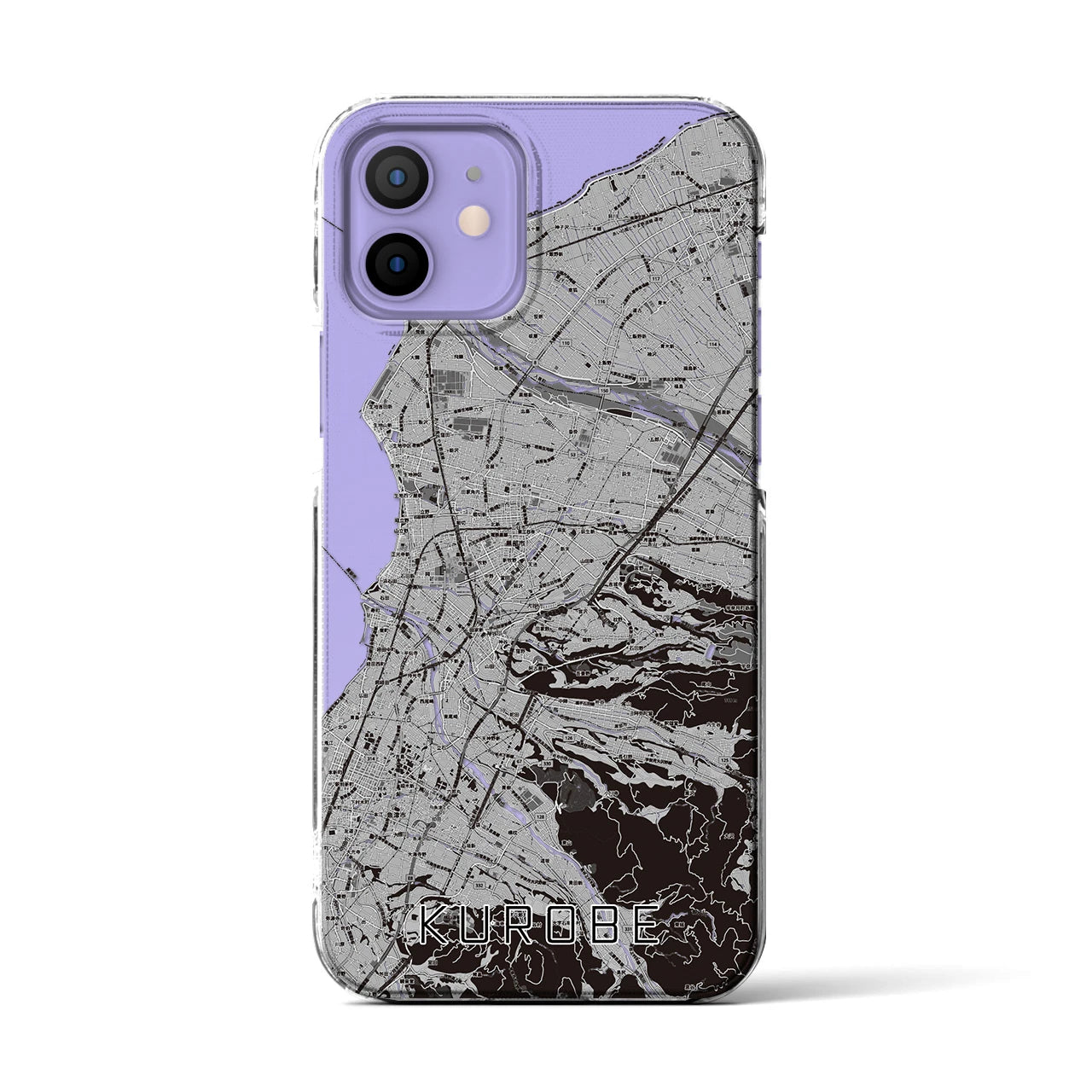 【黒部(富山県)】地図柄iPhoneケース(クリアタイプ)