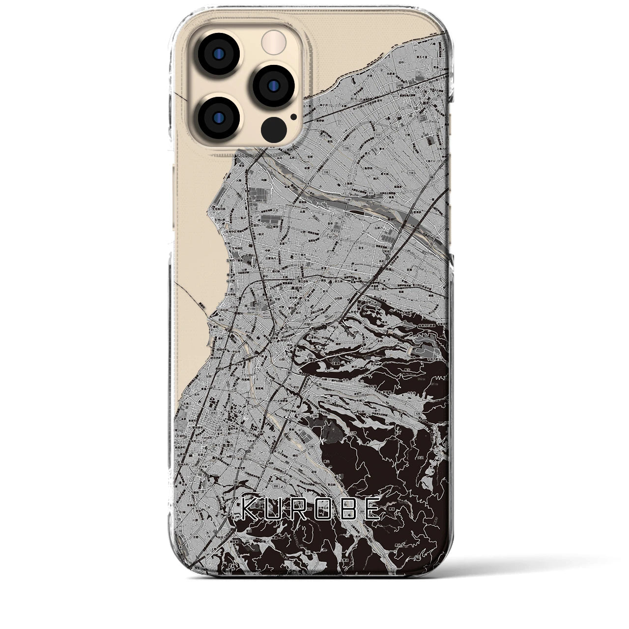 【黒部(富山県)】地図柄iPhoneケース(クリアタイプ)