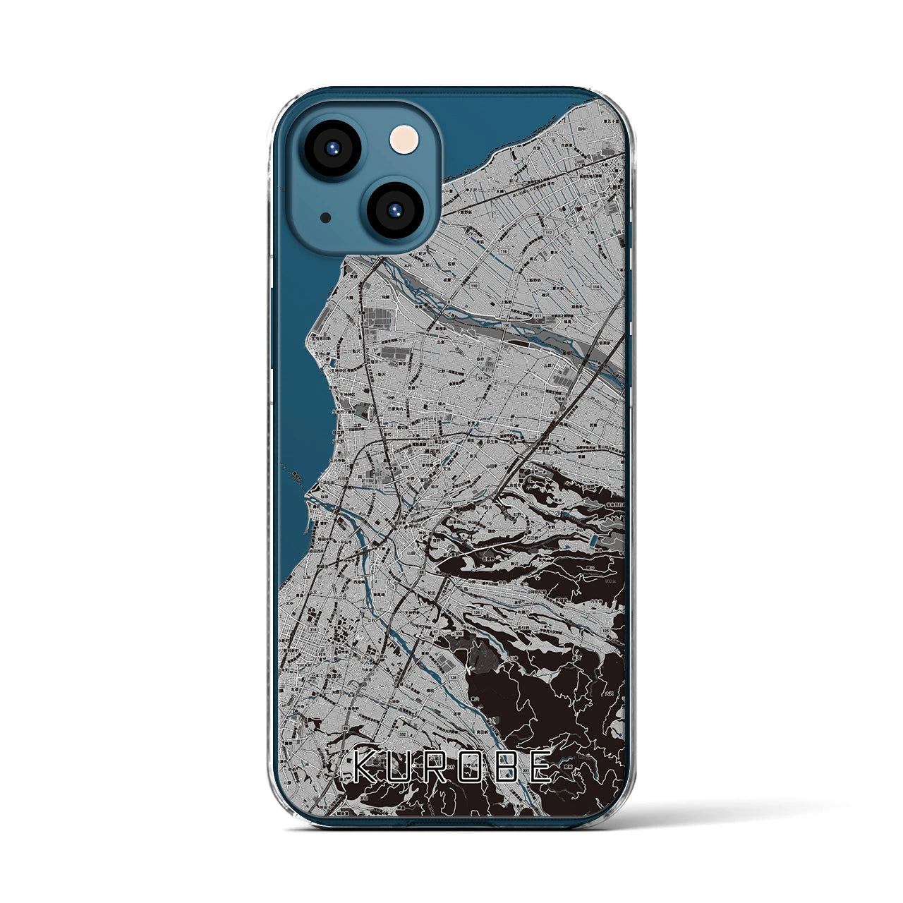 【黒部(富山県)】地図柄iPhoneケース(クリアタイプ)