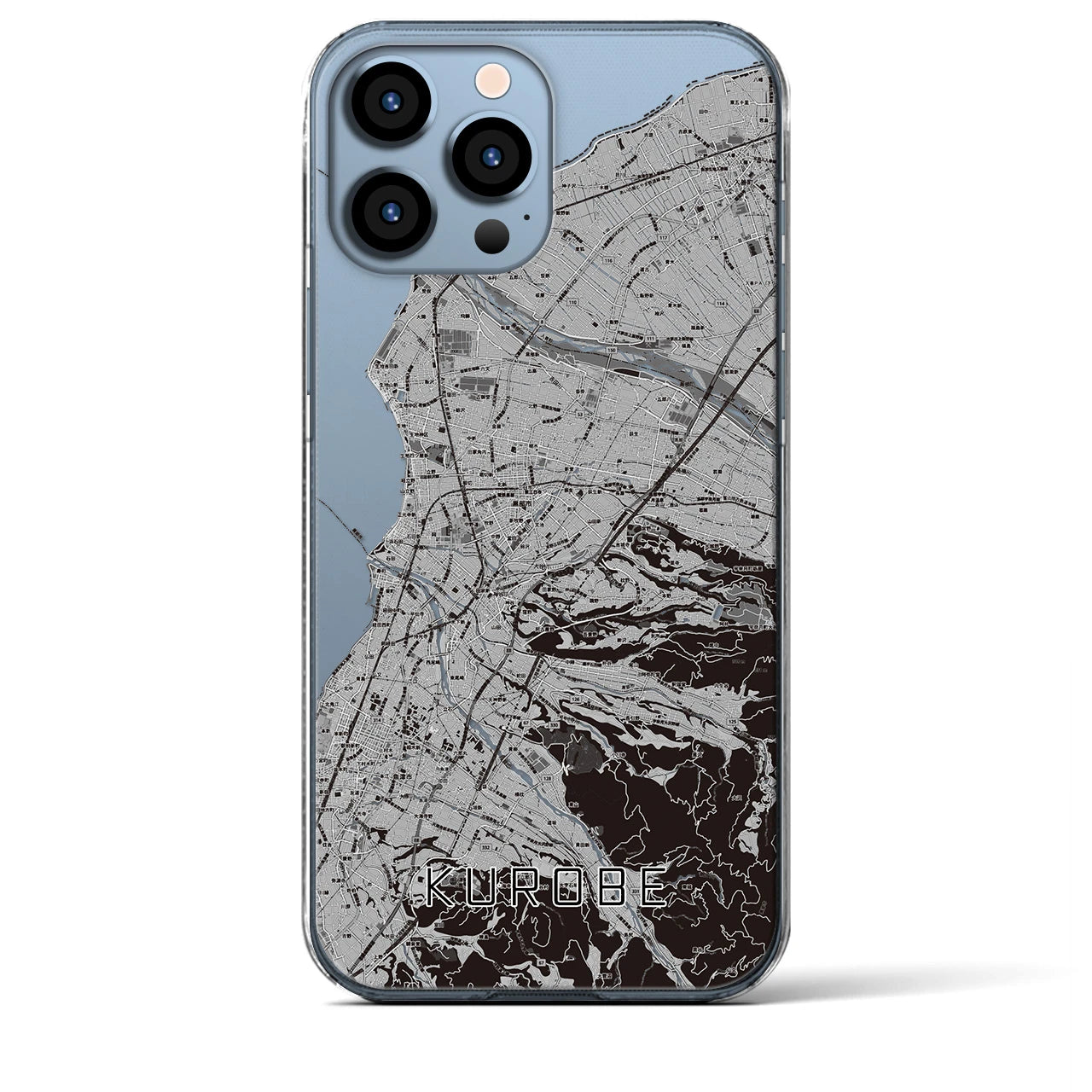 【黒部(富山県)】地図柄iPhoneケース(クリアタイプ)