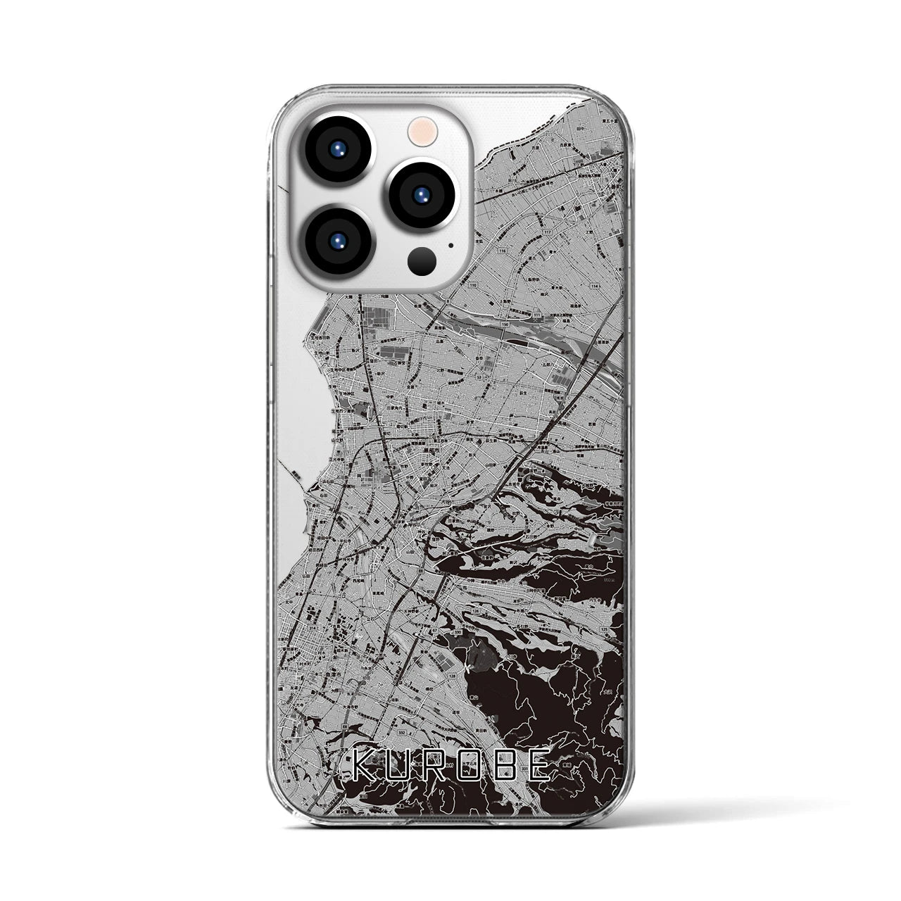 【黒部(富山県)】地図柄iPhoneケース(クリアタイプ)