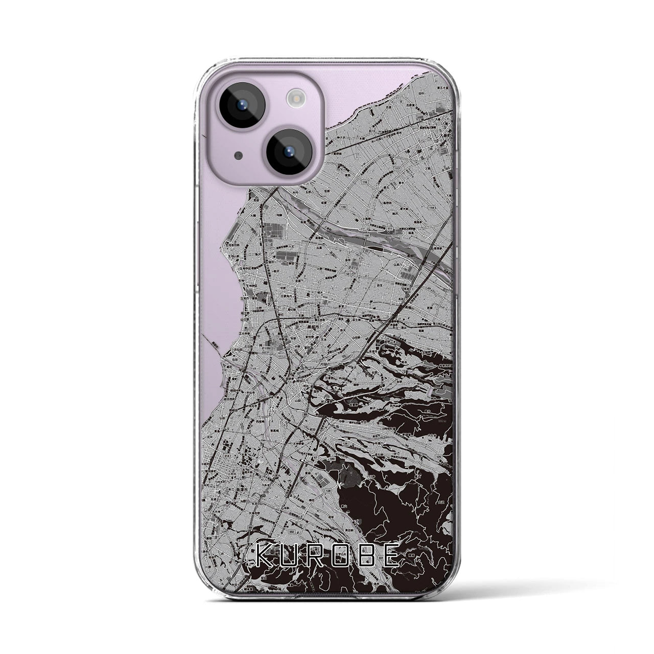 【黒部(富山県)】地図柄iPhoneケース(クリアタイプ)