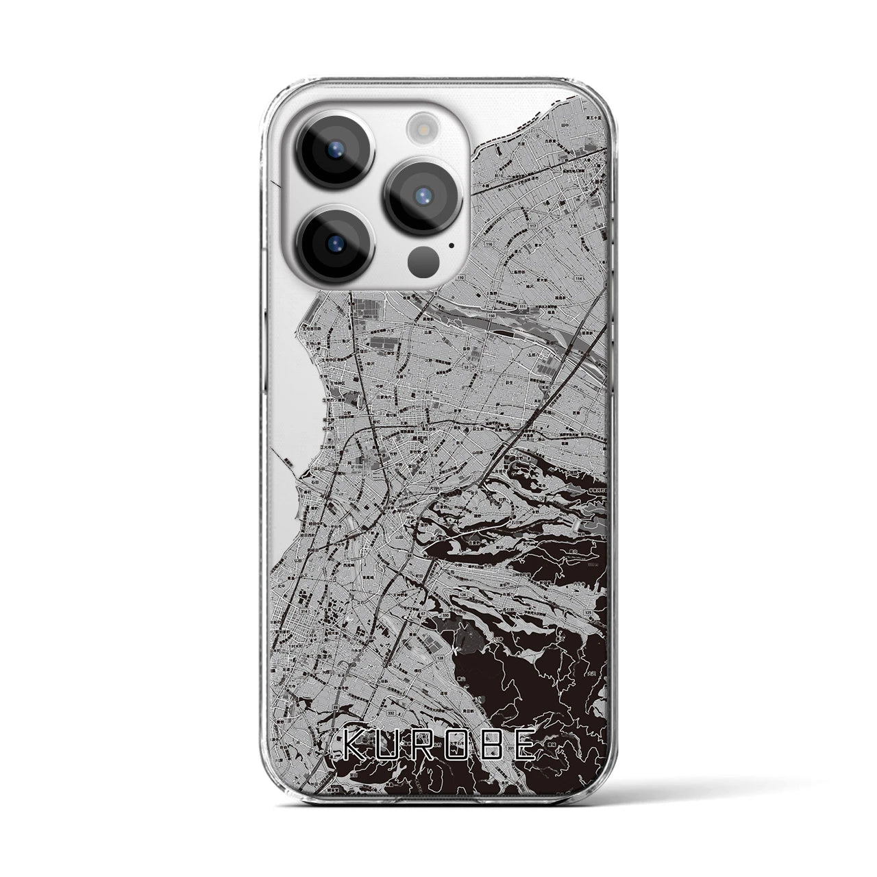 【黒部(富山県)】地図柄iPhoneケース(クリアタイプ)