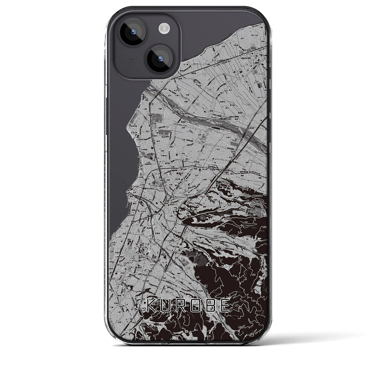 【黒部(富山県)】地図柄iPhoneケース(クリアタイプ)